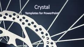  Presentation with brake - PPT layouts enhanced with closeup of disk brake of a mountain bicycle background and a wine colored foreground