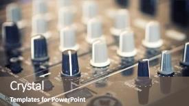  Presentation with controller - Audience pleasing slides consisting of closeup of dj controller with selective focus backdrop and a gray colored foreground