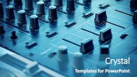  Presentation with controller - Amazing theme having closeup of dj controller with selective focus backdrop and a teal colored foreground