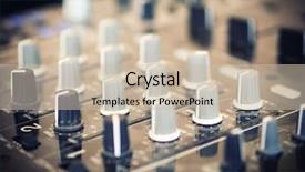  Presentation with controller - PPT theme featuring closeup of dj controller with selective focus background and a soft green colored foreground
