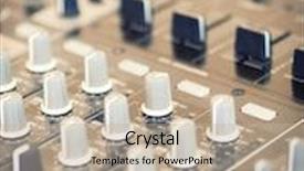  Presentation with controller - Beautiful presentation theme featuring closeup of dj controller with selective focus backdrop and a mint green colored foreground