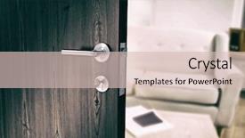  Presentation with doorknob - Beautiful theme featuring closeup of door with doorknob backdrop and a  colored foreground