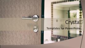  Presentation with doorknob - Beautiful slide set featuring closeup of door with doorknob backdrop and a coral colored foreground