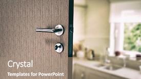  Presentation with doorknob - Cool new theme with closeup of door with doorknob backdrop and a coral colored foreground
