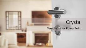  Presentation with lock key - Slide deck enhanced with closeup of doorknob and lock background and a light gray colored foreground
