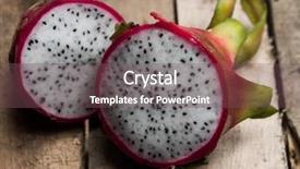  Presentation with dragon fruit - Audience pleasing presentation theme consisting of closeup of dragon fruit isolated backdrop and a violet colored foreground