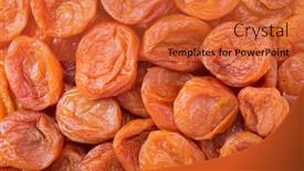  Presentation with dried food - Presentation theme having closeup-of-dried-apricots-food background and a red colored foreground