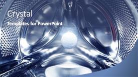  Presentation with drum - Beautiful theme featuring closeup of drum in washing machine new technology backdrop and a ocean colored foreground