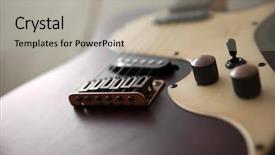  Presentation with electric guitar - Colorful slide set enhanced with closeup of electric guitar backdrop and a light gray colored foreground