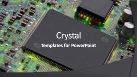  Presentation with circuit board - Audience pleasing PPT theme consisting of closeup of electronic circuit board backdrop and a dark gray colored foreground