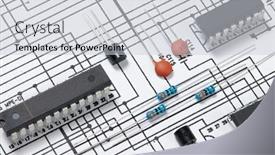  Presentation with diy - PPT theme with development of electric circuit background and a light gray colored foreground