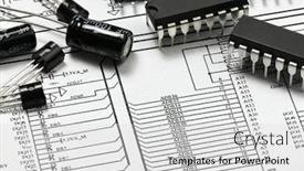  Presentation with electric circuit - Audience pleasing slide deck consisting of closeup of electronic components unit part circuit diagram computer equipment and digital microchip - diy kit for learning training and development of electric circuits backdrop and a light gray colored foreground