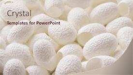  Presentation with silk - PPT theme featuring closeup-of-empty-natural-silk background and a lemonade colored foreground