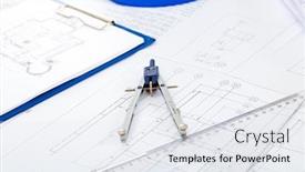  Presentation with engineering - Audience pleasing presentation theme consisting of closeup-of-engineering-and-architectue backdrop and a white colored foreground