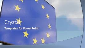  Presentation with european union - Slide deck featuring closeup-of-european-eu-road background and a teal colored foreground