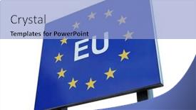  Presentation with european union - Presentation consisting of closeup-of-european-eu-road background and a light blue colored foreground