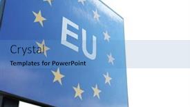  Presentation with european union - Presentation consisting of closeup-of-european-eu-road background and a teal colored foreground