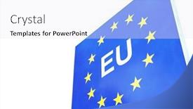  Presentation with european union - Presentation theme consisting of closeup-of-european-eu-road background and a white colored foreground