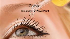  Presentation with liquid - Slides featuring closeup of eyedropper putting liquid background and a coral colored foreground