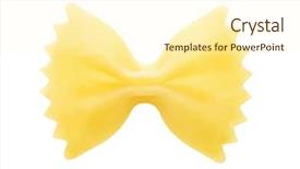  Presentation with pasta - Beautiful presentation design featuring closeup of farfalle pasta isolated backdrop and a cream colored foreground