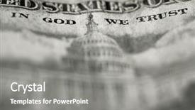  Presentation with dollar - Theme enhanced with closeup of fifty dollar bill background and a  colored foreground