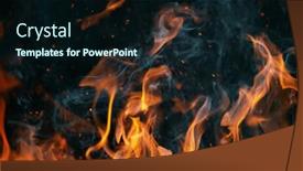 Presentation with fire - Audience pleasing theme consisting of closeup-of-fire-isolated backdrop and a wine colored foreground