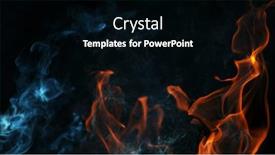  Presentation with fire - PPT theme having closeup-of-fire-isolated background and a black colored foreground