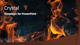  Presentation with fire - Cool new slide deck with closeup-of-fire-isolated backdrop and a black colored foreground