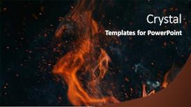  Presentation with fire - Amazing slide set having closeup-of-fire-isolated backdrop and a black colored foreground