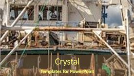  Presentation with fishing - Cool new PPT layouts with closeup-of-fishing-smack-docked backdrop and a tawny brown colored foreground