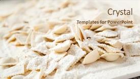  Presentation with flour - Amazing PPT theme having closeup of flour on raw backdrop and a  colored foreground