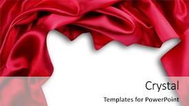  Presentation with advertising - Theme with closeup of folds in red silk fabric on plain background advertising copy space background and a white colored foreground