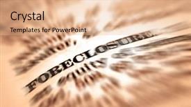  Presentation with foreclosure - PPT theme with closeup of foreclosure definition background and a lemonade colored foreground