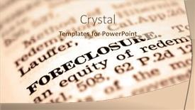 Presentation with foreclosure - Colorful slides enhanced with closeup of foreclosure definition in dictionary backdrop and a lemonade colored foreground