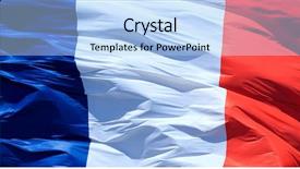  Presentation with free romania flag - Presentation featuring closeup of french flag background and a light blue colored foreground