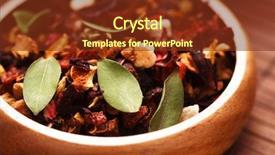  Presentation with healthy food and tea - Colorful PPT layouts enhanced with closeup of fruit tea healthy backdrop and a  colored foreground