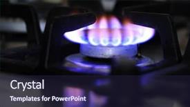  Presentation with natural gas - Slide deck with closeup of gas stove burner background and a wine colored foreground