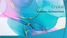  Presentation with pink gold - Beautiful PPT layouts featuring closeup-of-gold-blue backdrop and a light blue colored foreground