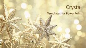  Presentation with gold star - Slide deck featuring closeup of golden star background and a soft green colored foreground