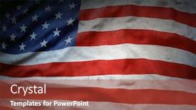  Presentation with vintage philippines flag on grunge - PPT theme having closeup-of-grunge-american-flag background and a red colored foreground