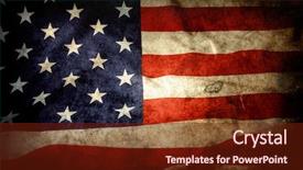  Presentation with american flag - Amazing theme having closeup of grunge american flag backdrop and a  colored foreground