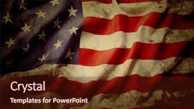  Presentation with america flag - Audience pleasing presentation consisting of closeup of grunge american flag backdrop and a wine colored foreground