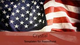  Presentation with american flag - PPT layouts featuring closeup-of-grunge-american-flag background and a red colored foreground