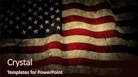  Presentation with vintage philippines flag on grunge - Colorful presentation theme enhanced with closeup of grunge american flag backdrop and a wine colored foreground