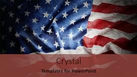  Presentation with american flag - Slides consisting of closeup-of-grunge-american-flag and a  colored foreground
