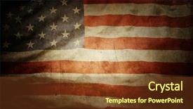  Presentation with american flag - Amazing presentation having closeup of grunge american flag backdrop and a tawny brown colored foreground