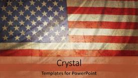 Presentation with usa flag - PPT layouts with closeup of grunge american flag background and a red colored foreground