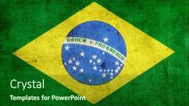  Presentation with vintage philippines flag on grunge - PPT theme with closeup-of-grunge-brazilian-flag background and a forest green colored foreground