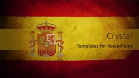  Presentation with spanish - Presentation enhanced with closeup-of-grunge-spanish-flag background and a  colored foreground