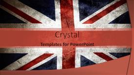  Presentation with union jack - Slide deck with closeup-of-grunge-union-jack background and a red colored foreground